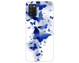 Husa Silicon Soft Upzz Print Compatibila Cu Samsung Galaxy A03s Model Blue Butterflies