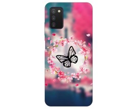 Husa Silicon Soft Upzz Print Compatibila Cu Samsung Galaxy A03s Model Butterfly