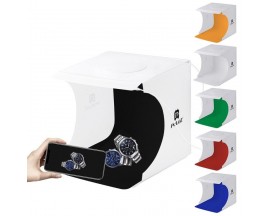 Mini studio portabil Lightbox PULUZ, LED-uri incorporate, , fotografie/mini-filmulete de produs, 20 cm, 1100 LumensAlb