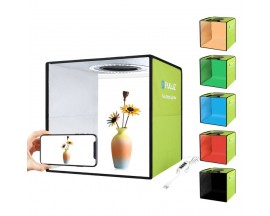 Mini studio portabil Lightbox PU5032G PULUZ, LED-uri incorporate,30x30cm, Verde