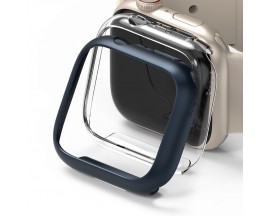 Set 2 X Husa Ringke Slim Compatibila Cu Apple Watch 7 ( 41mm ) , 1 X Albastru, 1 X Transparenta
