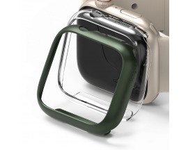 Set 2 X Husa Ringke Slim Compatibila Cu Apple Watch 7 ( 41mm ) , 1 X Verde, 1 X Transparenta