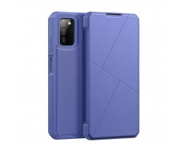 Husa Flip Tip Carte Duxducis Compatibila Cu Samsung Galaxy A03s, Piele Ecologica, Albastru