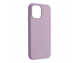Husa Spate Mercury Silicone iPhone 13 Pro Max, Interior Alcantara, Violet