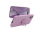 Husa Spate Roar Amber Compatibila Cu iPhone 12 Pro Max, Inel Metalic Pe Spate, Protectie Camera, Mov