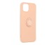 Husa Spate Roar Amber Compatibila Cu iPhone 13, Inel Metalic Pe Spate, Roz
