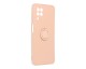 Husa Spate Roar Amber Compatibila Cu Samsung Galaxy A22 4G, Inel Metalic Pe Spate, Roz