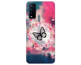 Husa Silicon Soft Upzz Print Compatibila Cu Vivo Y11s Model Butterfly
