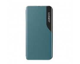 Husa Tip Carte Upzz Eco Book Compatibila Cu Samsung Galaxy S22+ Plus, Piele Ecologica, Verde Inchis