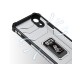 Husa Spate AntiShock Upzz Tough Stand Crystal Ring Compatibila Cu iPhone Xr, Negru