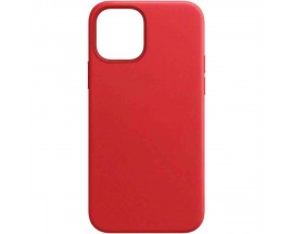 Husa Spate Upzz Leather Compatibila Cu iPhone 12 / 12 Pro, Piele Ecologica, Microfibra La Interior, Rosu