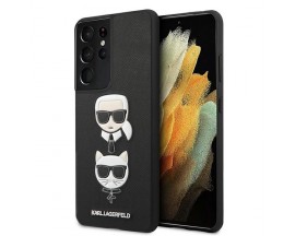 Husa Karl Lagerfeld Compatibila Cu Samsung Galaxy S21 Ultra, Saffiano Ikonik Karl Si Choupette, Negru - 40496749