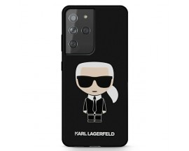 Husa Karl Lagerfeld Compatibila Cu Samsung Galaxy S21 Ultra, Silicone Iconic, Negru - 40496831
