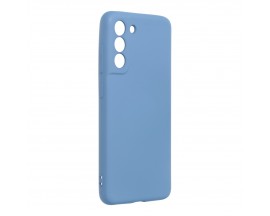 Husa Spate Forcell Silicon Lite Pentru Samsung Galaxy S21 FE, Alcantara La Interior, Albastru