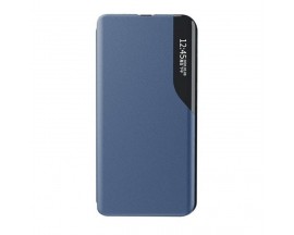 Husa Tip Carte Upzz Eco Book Compatibila Cu Samsung Galaxy S21 FE, Piele Ecologica, Albastru