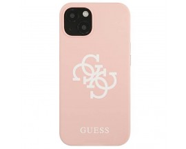 Husa Premium Guess iPhone 13, Colectia Silicone 4G Logo, Roz - 024321