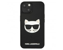 Husa Karl Lagerfeld Compatibila Cu Iphone 13, 3D Rubber Choupette, Negru - 028145
