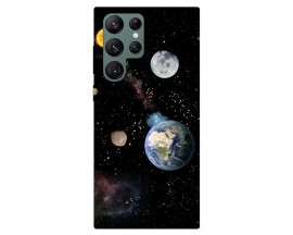 Husa Silicon Soft Upzz Print Compatibila Cu Samsung Galaxy S22 Ultra Model Earth