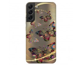 Husa Silicon Soft Upzz Print Compatibila Cu Samsung Galaxy S22 Plus Model Golden Butterfly