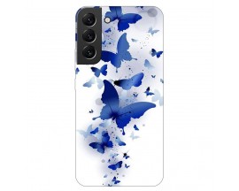 Husa Silicon Soft Upzz Print Compatibila Cu Samsung Galaxy S22 Model Blue Butterfly