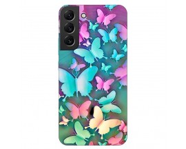 Husa Silicon Soft Upzz Print Compatibila Cu Samsung Galaxy S22 Model Colorfull Butterflies