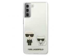 Husa  Karl Lagerfeld Compatibila Cu Samsung Galaxy S21, Model Karl & Choupette, Transparenta