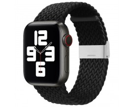 Curea Strap Fabric Upzz Compatibila Cu Apple Watch 2/3/4/5/6 (38/40mm), Negru - 7755