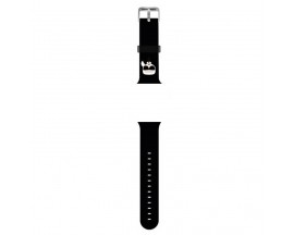 Curea Karl Lagerfeld, Compatibila Cu Apple Watch 42/44/45mm, Colectia Silicone Karl Heads, Negru - 31619
