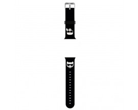 Curea Karl Lagerfeld, Compatibila Cu Apple Watch 38/40/41mm, Colectia Silicone Karl Si Choupette Heads, Negru - 31541