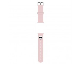 Curea Karl Lagerfeld, Compatibila Cu Apple Watch 38/40/41mm, Colectia Silicone Choupette Heads, Roz - 33675