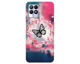 Husa Silicon Soft Upzz Print, Compatibila Cu Realme 8i, Butterfly