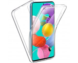 Husa UPzz Full Cover 360 Grade Compatibila Cu Samsung Galaxy A71, Policarbonat Si Silicon, Transparent