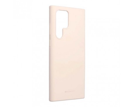 Husa Spate Mercury Soft, Compatibila Cu Samsung Galaxy S22 Ultra, Silicon Soft, Roz Sand