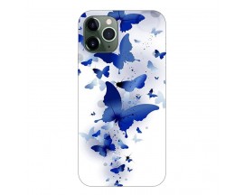 Husa Silicon Soft Upzz Print, Compatibila Cu iPhone 12 Pro Max, Blue Butterfly