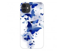 Husa Silicon Soft Upzz Print, Compatibila Cu iPhone 12 Mini, Blue Butterflies