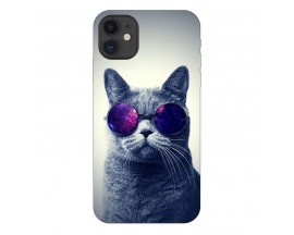 Husa Silicon Soft Upzz Print, Compatibila Cu iPhone 12 Mini, Cool Cat