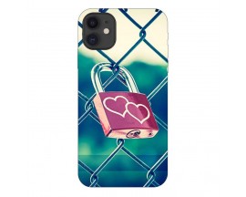 Husa Silicon Soft Upzz Print, Compatibila Cu iPhone 12 Mini, Heart Lock