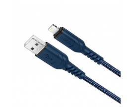 Cablu Date Hoco Victory, USB La Lightning, 1m Lungime, Albastru - X59