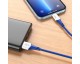 Cablu Date Hoco Ferry, USB La Lightning, 2.4A, 1m Lungime, Albastru - X70