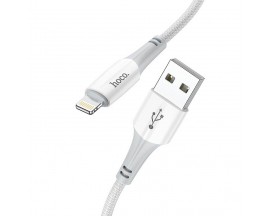 Cablu Date Hoco Ferry, USB La Lightning, 2.4A, 1m Lungime, Alb - X70