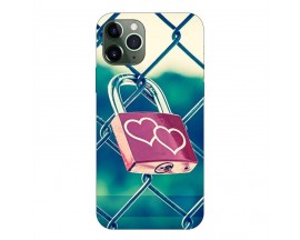 Husa Silicon Soft Upzz Print, Compatibila Cu iPhone 12/12 Pro, Heart Lock