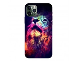 Husa Silicon Soft Upzz Print, Compatibila Cu iPhone 12/12 Pro, Neon Lion