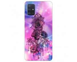 Husa Silicon Soft Upzz Print, Compatibila Cu Samsung Galaxy A51 5g, Neon Rose