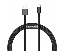 Cablu Date Incarcare Baseus Superior Usb La Usb-C, Fast Charging 66W, Huawei SuperCharge Scp 2M Lungime, Negru CATYS-A01