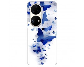 Husa Silicon Soft Upzz Print, Compatibila Cu Huawei P50, Blue Butterflies