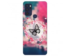 Husa Silicon Soft Upzz Print, Compatibila Cu Motorola Moto G60s, Butterfly