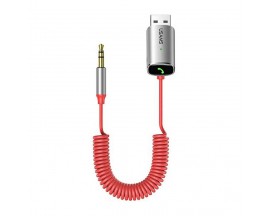 Receptor Audio Wireless Usams, Bluetooth 5.0, Jack 3.5mm, Rosu - Us-sj504
