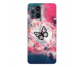 Husa Silicon Soft Upzz Print, Compatibila Cu Oppo Find X3, Butterfly