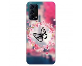 Husa Silicon Soft Upzz Print, Compatibila Cu Oppo Find X3 Lite, Butterfly