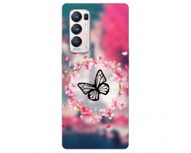 Husa Silicon Soft Upzz Print, Compatibila Cu Oppo Reno 5 Pro+ Plus, Butterfly